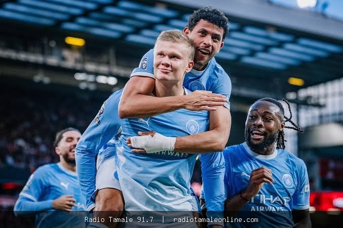 MANCHESTER CITY BEAT LIVERPOOL 3-0 TO MAINTAIN PERFECT START
