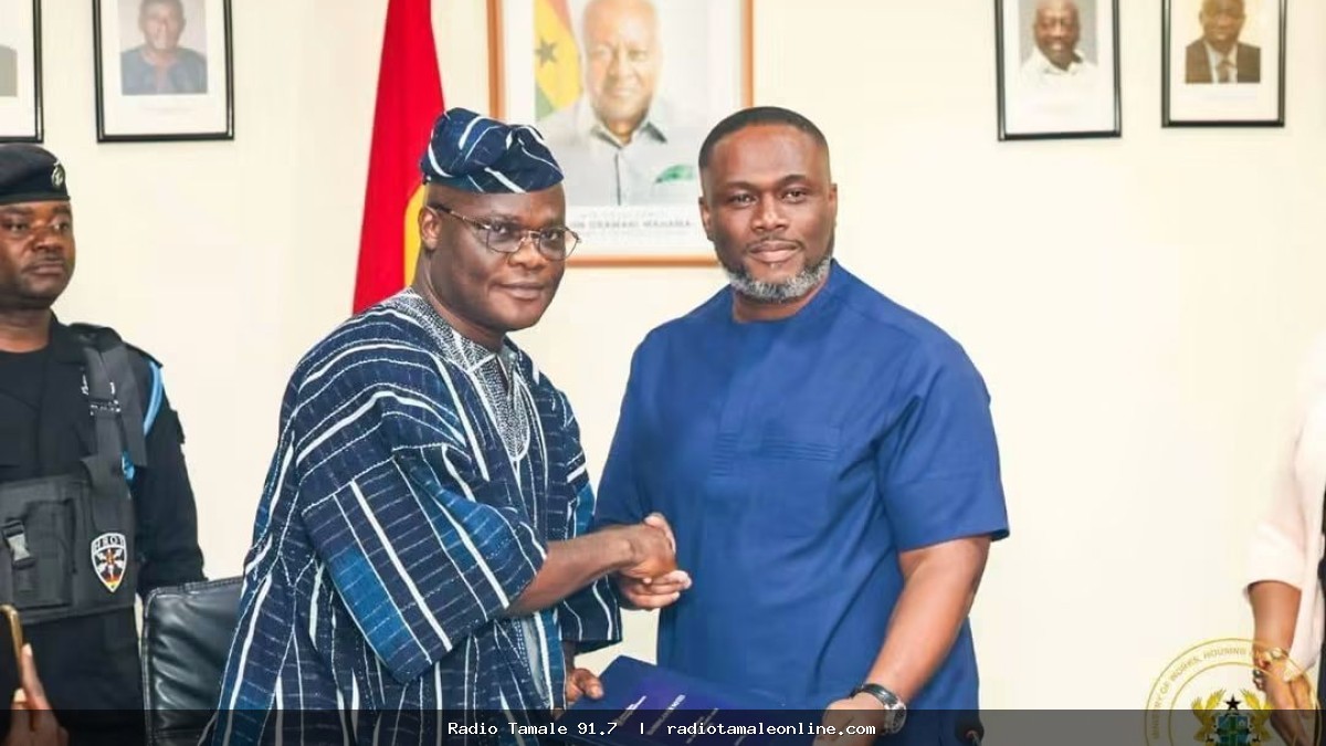 Kenneth Adjei Hands Over Works, Housing and Water Resources Ministry to Ahmed Ibrahim