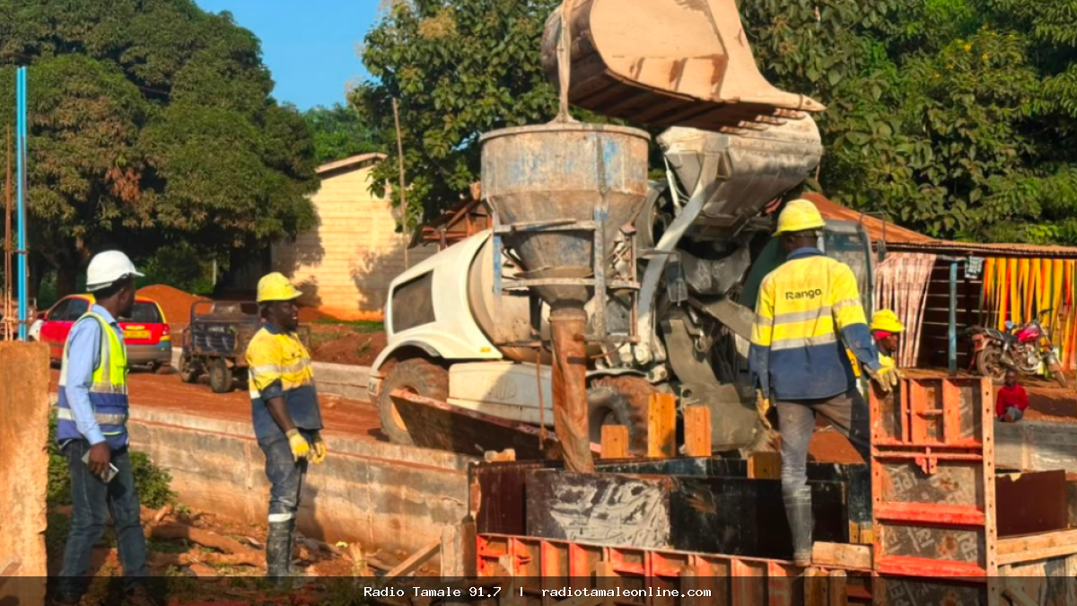 Work slows on Jinijini-Sampa Road after thieves steal construction materials